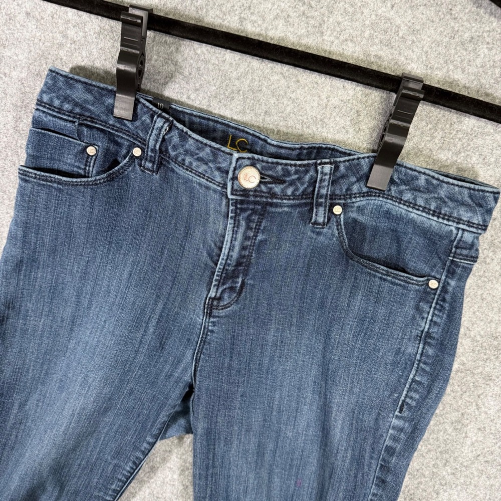 LC Lauren Conrad Skinny Jeans Women 10 Blue Dark Wash Mid Rise Stretch